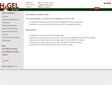 Tablet Screenshot of hagel.sk